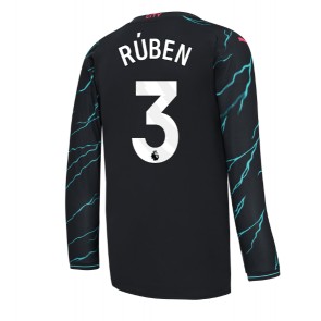 Manchester City Ruben Dias #3 Koszulka Trzecich 2023-24 Długi Rękaw